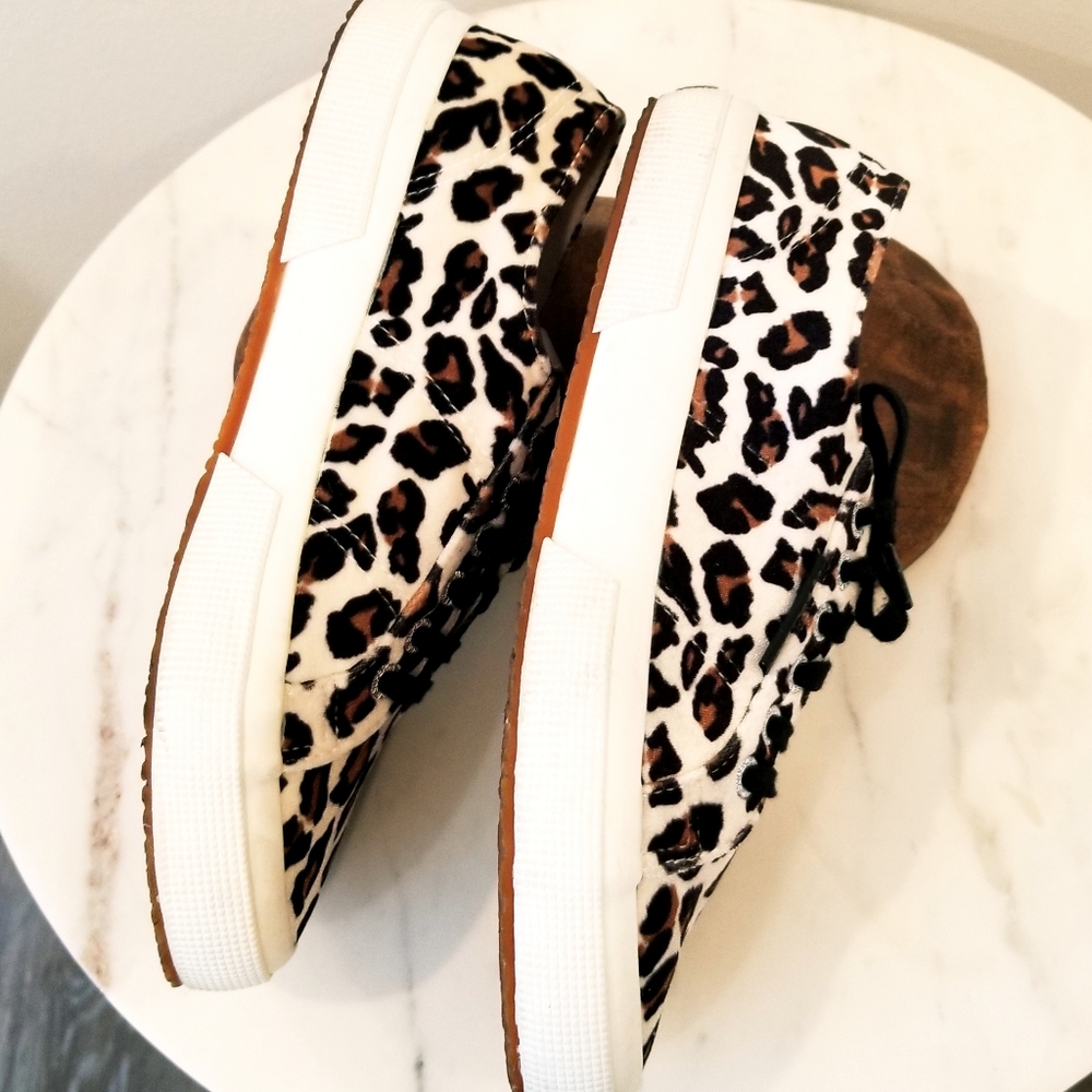 Superga Animal Print Cheetah Print Velour Velvet Sneakers - Picture 7 of 16